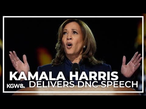 Kamala Harris delivers acceptance speech at DNC in Chicago