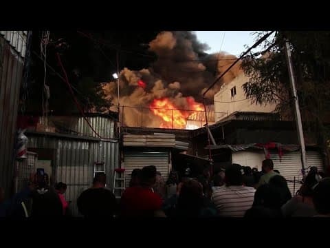 Massive warehouse fire in Mexico City prompts evacuations