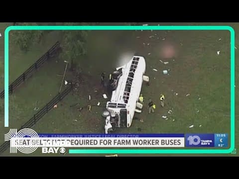 Seatbelts are not required for farmworkers buses in Florida