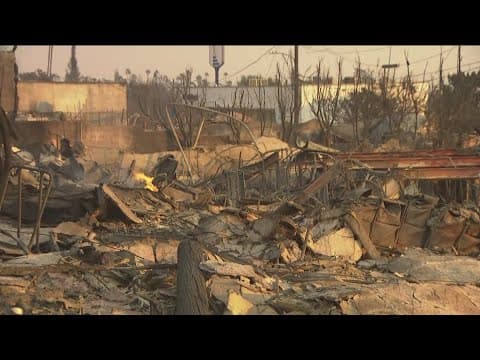 Homes wiped out in Altadena from Eaton Fire