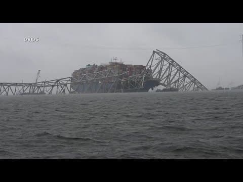 Engineers contemplate clearing a single lane of Baltimore’s shipping channel
