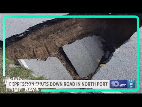 Price Boulevard in North Port damaged after depression forms