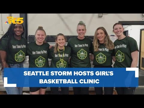 Seattle Storm holds girl's basketball clinic, surprises each player with tickets