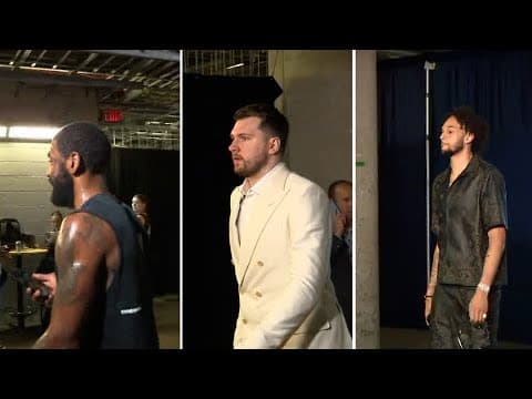 Dallas Mavericks arrive to AAC before Game 3 of NBA Finals