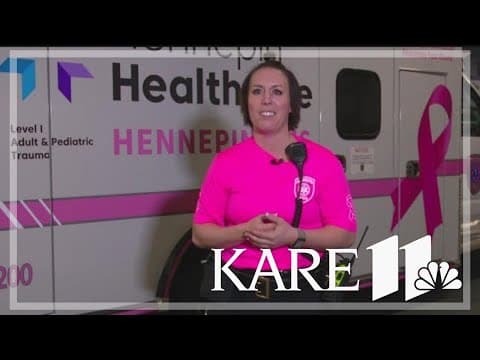 Pink ambulance brings awareness to breast cancer prevention, treatment