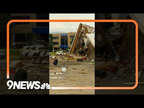 Tornado Damages Buildings in Katy, Texas