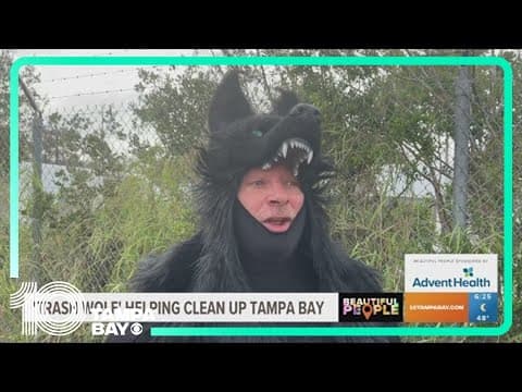 'Trash Wolf' prowls around Tampa cleaning up litter
