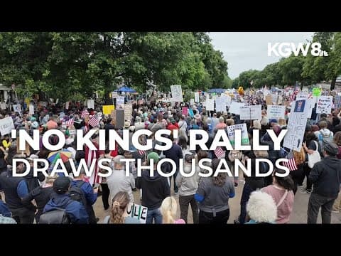 Thousands turn out for 'No Kings' rallies across Oregon, Washington