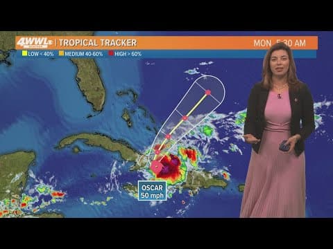 Monday 6 am Tropical Update: Oscar brings heavy rain, wind, to Cuba