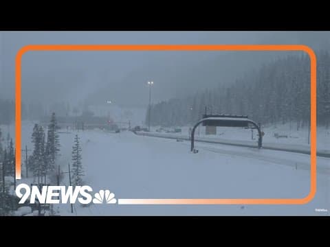 Snow falls in Colorado mountains