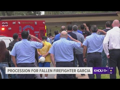 Procession held for fallen Houston firefighter, Marcelo Garcia
