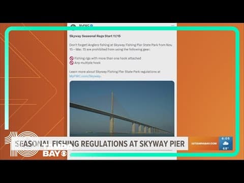 Seasonal restrictions at Skyway Fishing Pier begin 11/15