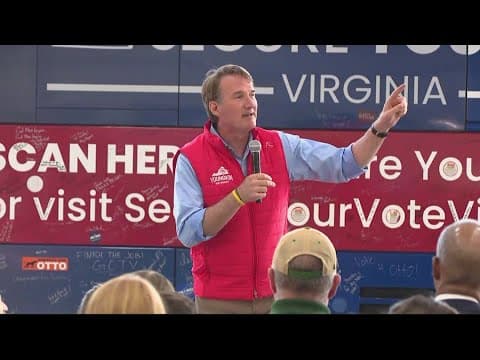 Virginia Governor Youngkin rallies voters to turn out for Republican candidates