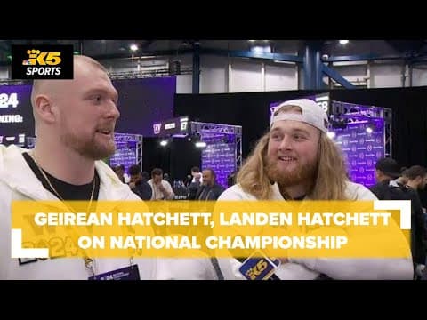 EXTENDED INTERVIEW: UW's Geirean Hatchett and Landen Hatchett ahead of CFP National Championship