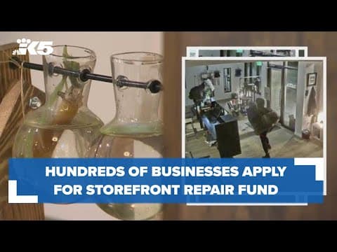 Hundreds of businesses apply to Seattle's storefront repair fund to repair damage