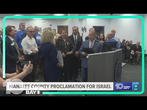 Florida county commission reads proclamation in support of Israel