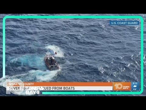 US Coast Guard rescues 7 people  in Manatee County from boats