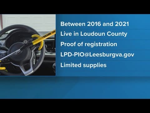 Do you own a Hyundai? Here's how to get a free steering wheel lock in Leesburg