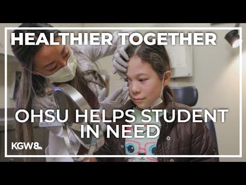 Oregon girl gets new contacts through OHSU program to help with nearsightedness