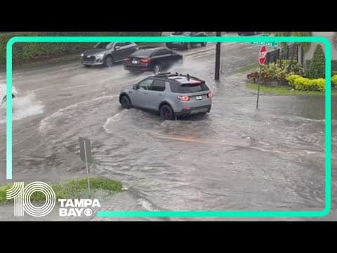 Tampa flooding at Azeele Street and Matanzas Avenue