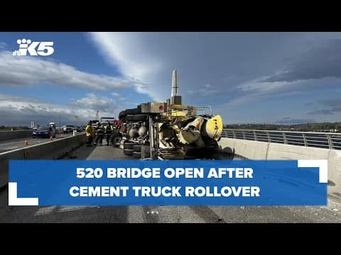 520 Bridge open after cement truck rollover