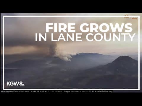 Lookout Fire: Timelapse of wildfire burning in Lane County