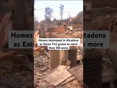 Eaton Fire causes severe destruction in Los Angeles County. #news #wildfires #california