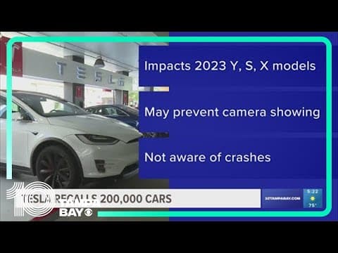 Tesla recalls 200,000 cars over failing backup cams