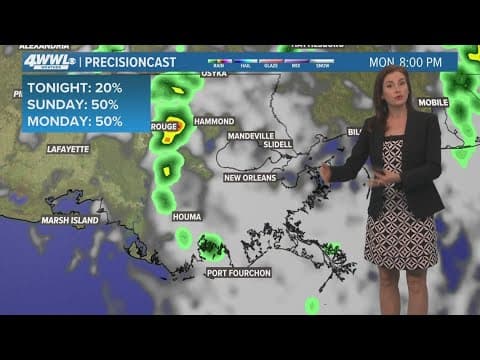 New Orleans 10pm Weather: Scattered storms Monday with more heat
