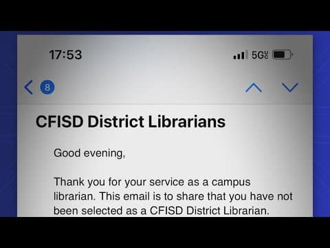 Dozens of Cy-Fair ISD librarians fired over email sent after business hours