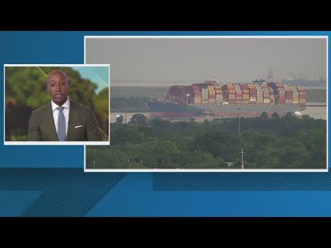 Dali container ship arrives in Norfolk, Virginia