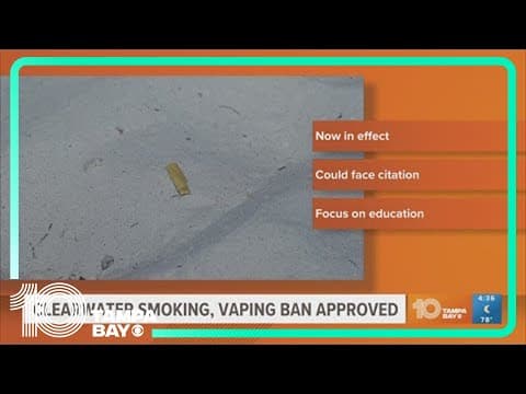 Clearwater ban on smoking, vaping at public parks and beaches now in effect