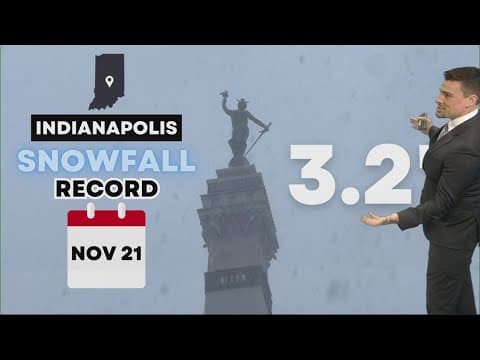 Snowfall totals from across Indiana (Nov 21, 2024) | New record for Indianapolis