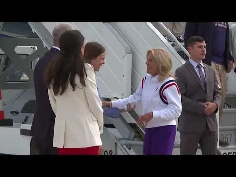 First Lady Jill Biden arrives in France for Olympics