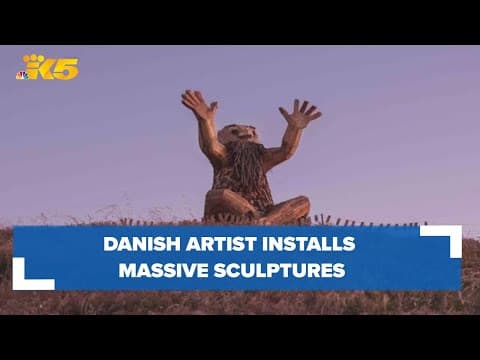 Danish environmental artist creating and installing massive troll sculptures