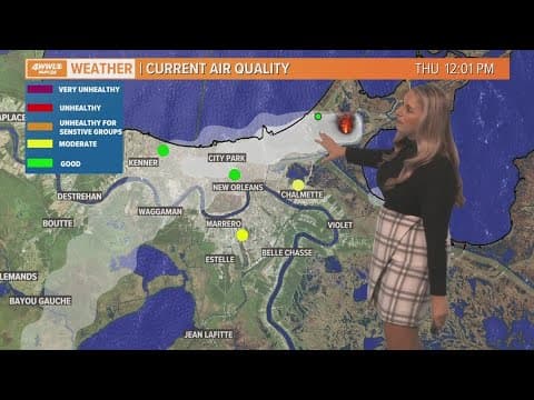 Smelly smoke causing poor air quality as it spreads across New Orleans