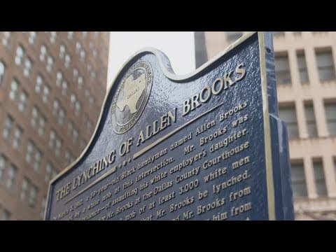 Dallas historical marker commemorating lynching site stolen