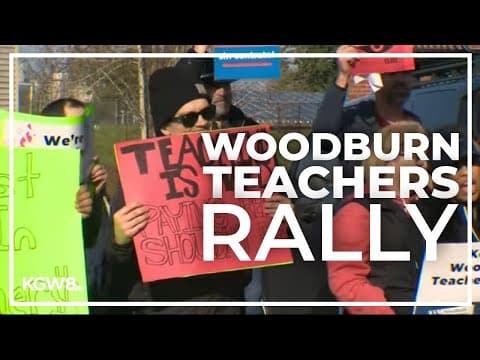 Woodburn educators rally for better pay and working conditions