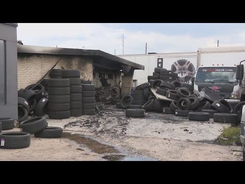 Family-owned tire shop in SW Houston a total loss after two-alarm fire