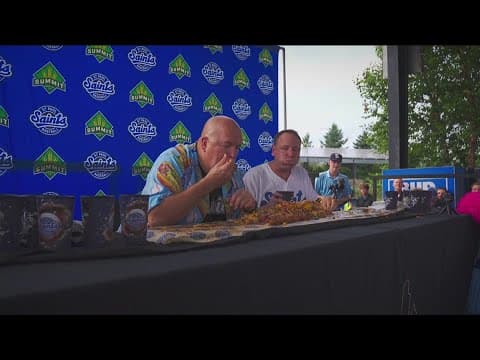 Joey Chestnut takes on Land of 10K calories
