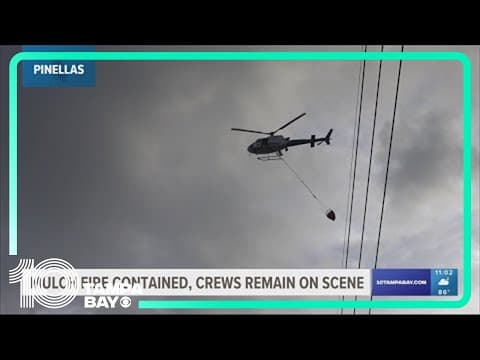 Large Pinellas County mulch fire mostly contained, officials say