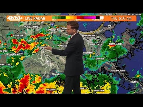 New Orleans Weather: Heavy rain in bayou parishes as scattered storms forecast ahead