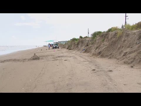 Beach erosion already visible after first storm leaves its mark in Galveston