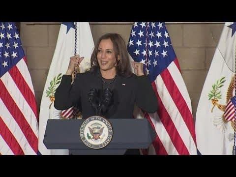 VP Kamala Harris delivers remarks on infrastructure deal in Columbus