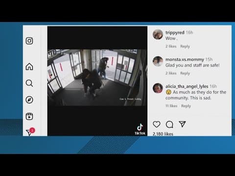 Surveillance video shows attack at liquor store