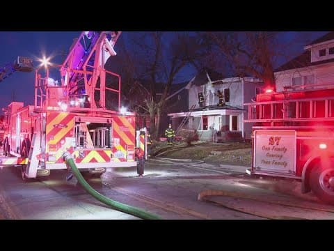 Washington Street blocked on Indianapolis' east side due to house fire