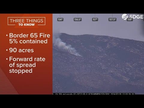 LOCAL NEWS
Fire near U.S.-Mexico border burns 90 acres, forward rate of spread stopped