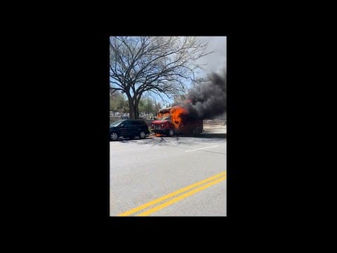 VIDEO: Food truck on fire outside Washington Monument