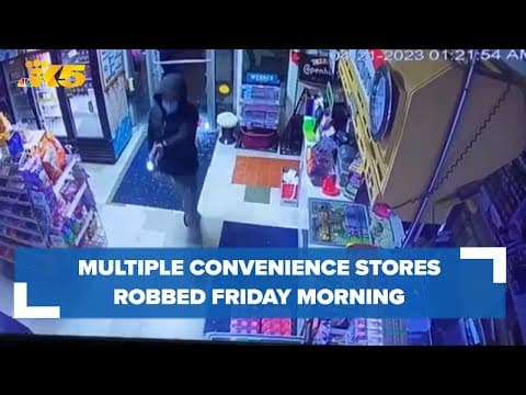 Multiple convenience stores robbed at gunpoint Friday morning