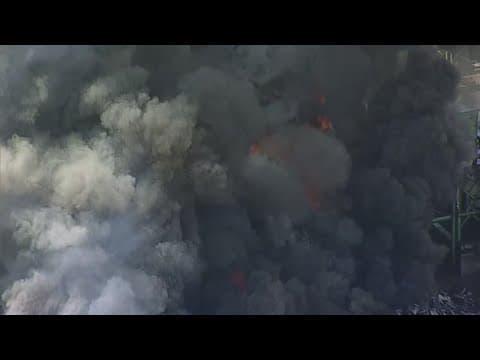 Firefighters recovering after huge scrap yard fire